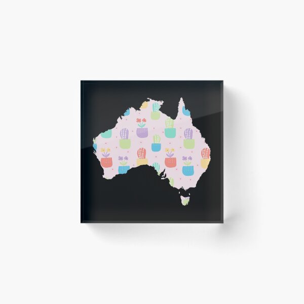 Item preview, Australia Cactus Flowers Map designed and sold by yacine12353.