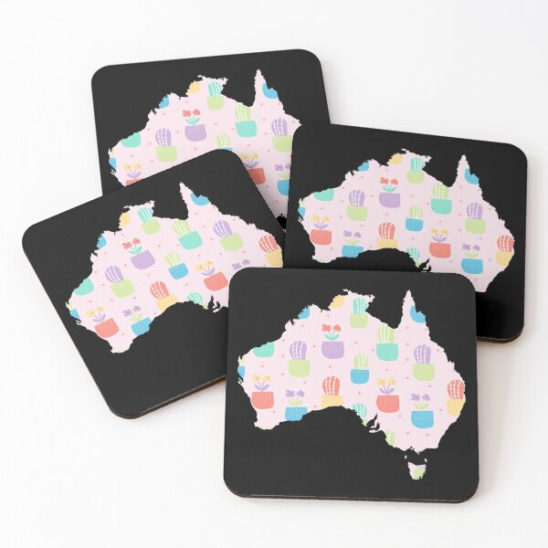 Item preview, Australia Cactus Flowers Map designed and sold by yacine12353.