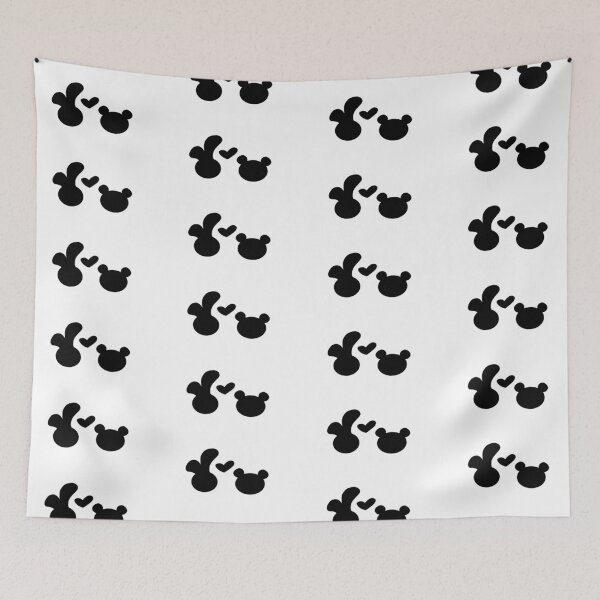 Item preview, Jelly Bunny & Sesame Panda Bear Black Silhouette designed and sold by HuiCreations.