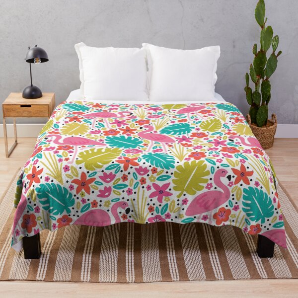 Item preview, Tropical Flamingo White designed and sold by Allison Romero Design.