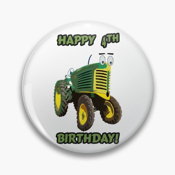 Item preview, Happy 4th Birthday Tractor design designed and sold by SEADOGPRINTS.