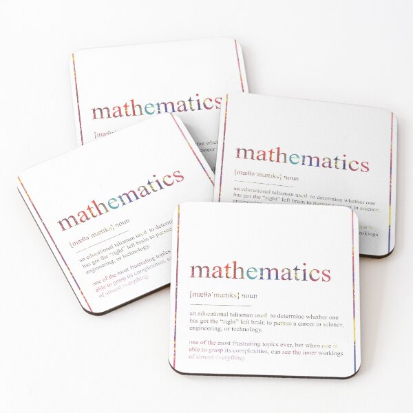 Item preview, MATHEMATICS 392 Watercolor Map Yoga Quote Definiti designed and sold by vividpixelusa.
