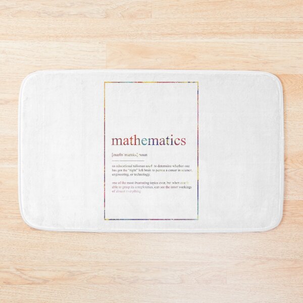 Item preview, MATHEMATICS 392 Watercolor Map Yoga Quote Definiti designed and sold by vividpixelusa.