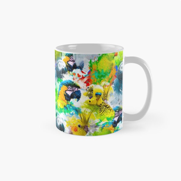 Aperçu de l'œuvre Motif de perroquets colorés exotiques créée et vendue par Alienphysique.
