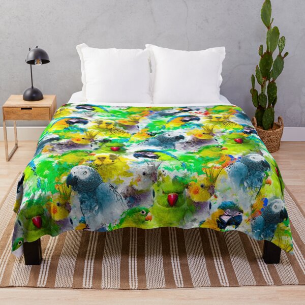 Item preview, Exotic Colorful Parrots Pattern designed and sold by Alienphysique.