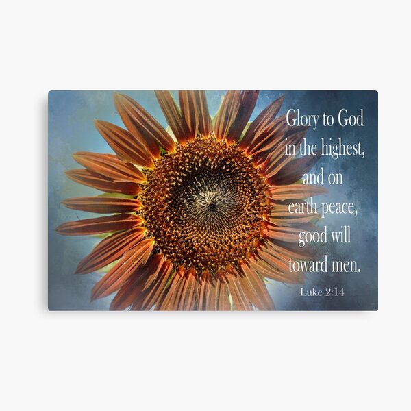 Lienzo «Girasol con Versículo de la Biblia» de Deb504 | Redbubble