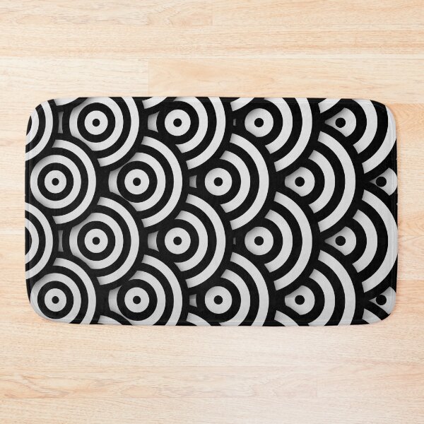 Item preview, Optical Illusion Op Art Black and White Bullseye Scales designed and sold by hyproinc.