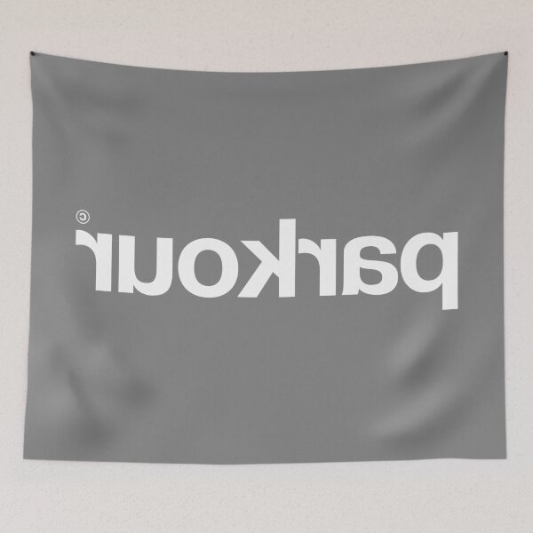 Item preview, Parkour Backwards in a white font designed and sold by Kiwidom.