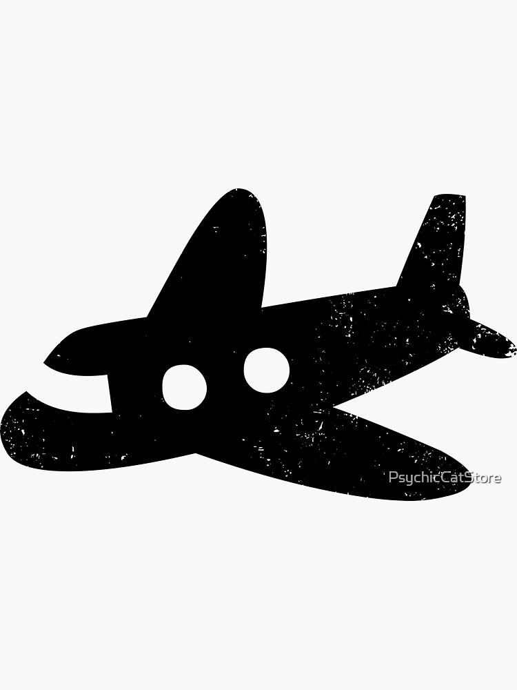 "Cute Airplane icon symbol cute distressed for lovers of travel
