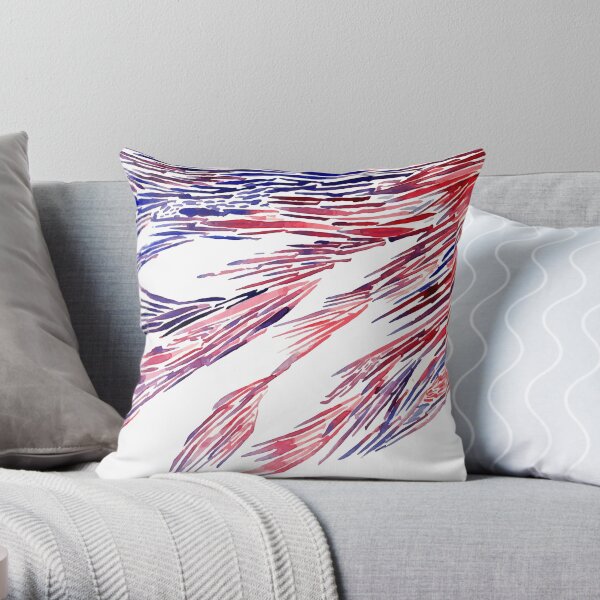 "Alizarin Fronds" (2015) Throw Pillow