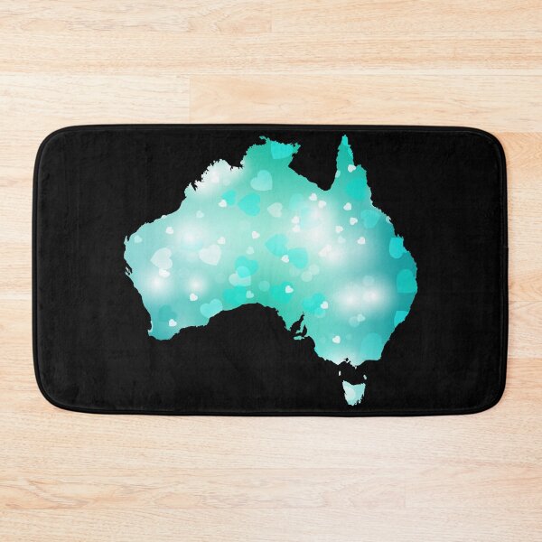 Item preview, Australia Blue Hearts Map designed and sold by yacine12353.