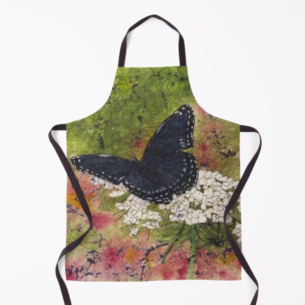 Item preview, Red Spotted Purple Butterfly Watercolor and Ink Batik  designed and sold by The Elderberry Blossom.