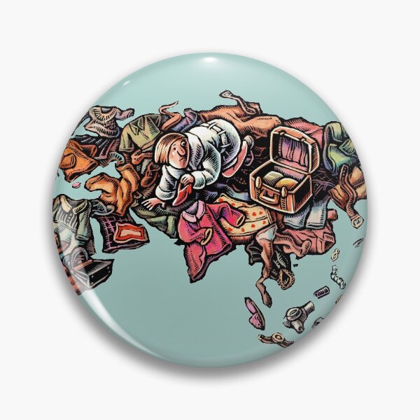 Item preview, Woman Lays Out Clothes in World Map designed and sold by LisaHaney.
