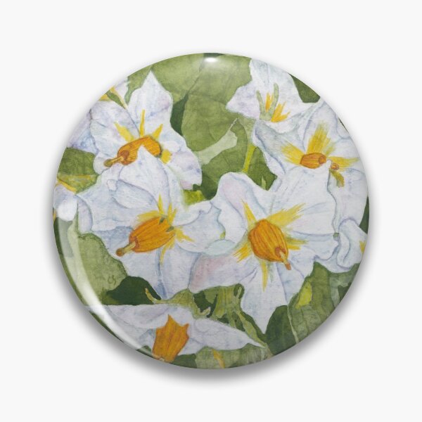 Item preview, White Garden Blossoms Watercolor on Masa Paper designed and sold by The Elderberry Blossom.