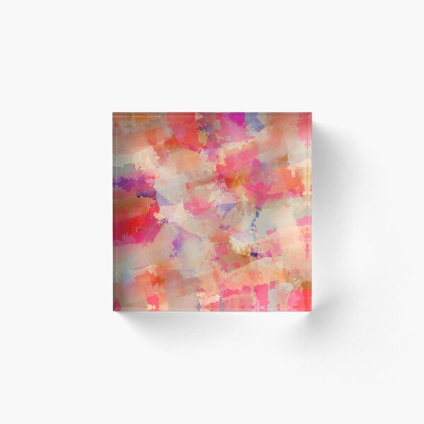 Rose ‘n’ lavender Acrylic Block