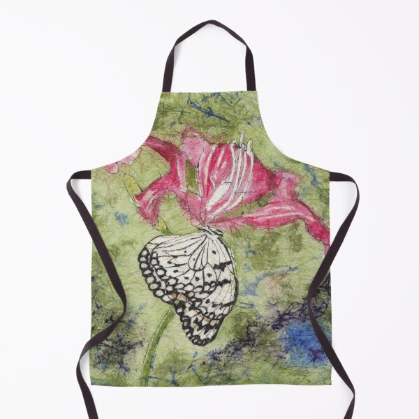 Item preview, White Butterfly Watercolor and Ink Batik designed and sold by The Elderberry Blossom.