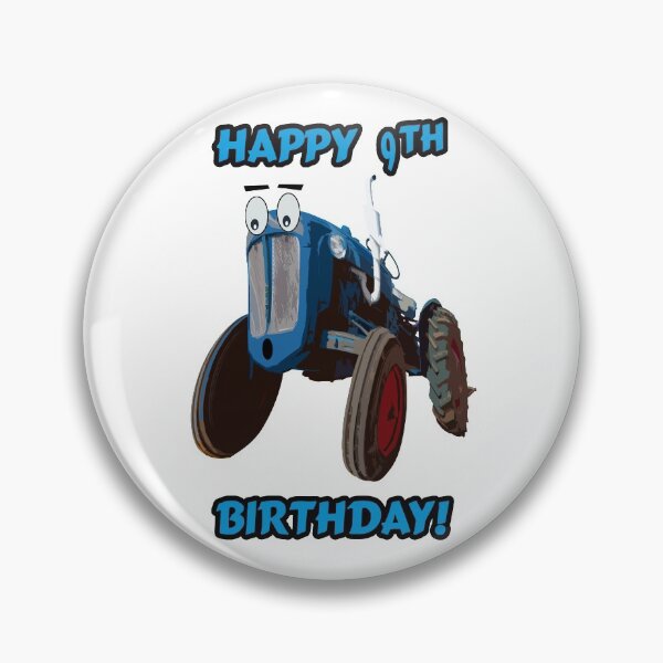 Item preview, Happy 9th Birthday Tractor design designed and sold by SEADOGPRINTS.
