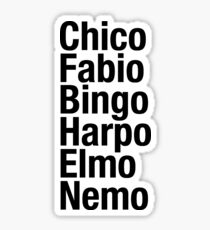 Finding Nemo Names List Sticker