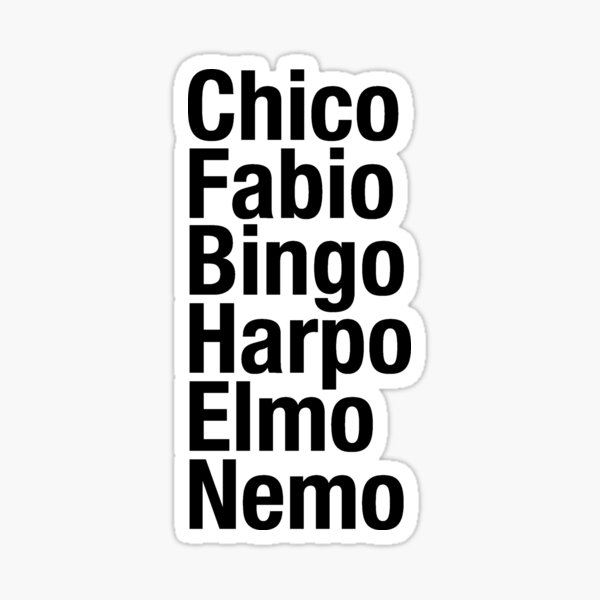 Encontrar la lista de nombres de Nemo Pegatina