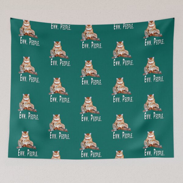 Item preview, Ew people, Eww people, Ewww people.  Funny cat, lazy cat design designed and sold by Healthy-Sarcasm.