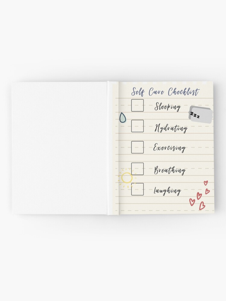 Calligraphy Self Care Checklist -- Cute Doodles Spiral Notebook for Sale  by statsandcats