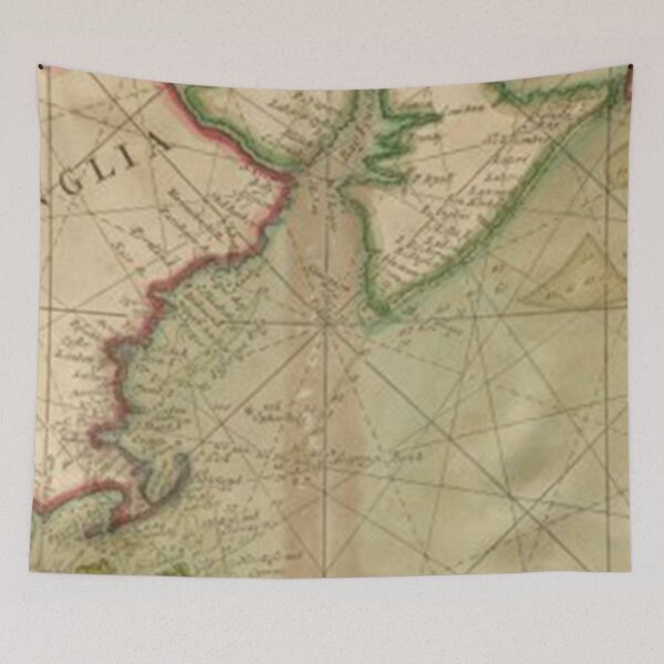 Item preview, North Atlantic Coast Old Map designed and sold by NoShowMagazine.