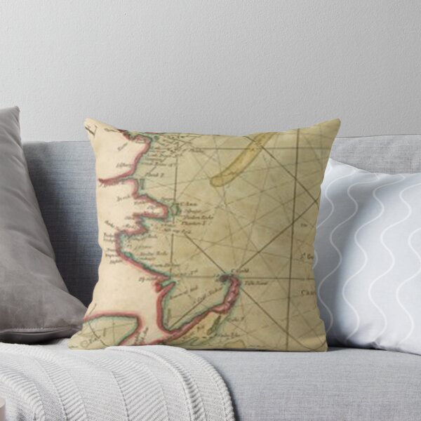 Item preview, Classic New England Shore Atlantic Ocean Coast Map designed and sold by NoShowMagazine.