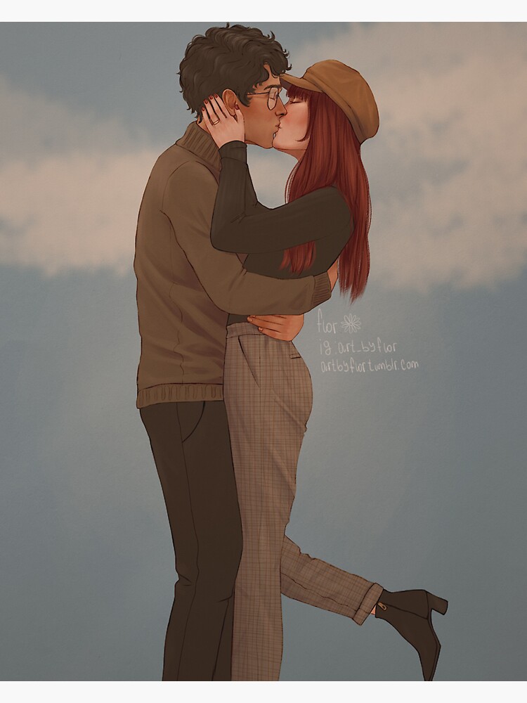 "Jily kiss" Sticker by artbyflor Redbubble