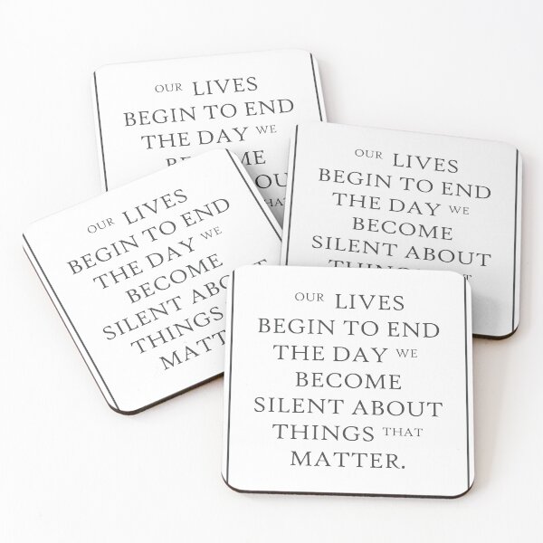 Item preview, Martin Luther King Our Lives Begin 385 Watercolor designed and sold by vividpixelusa.