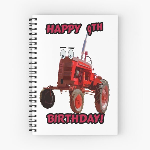Item preview, Happy 9th Birthday Tractor design designed and sold by SEADOGPRINTS.