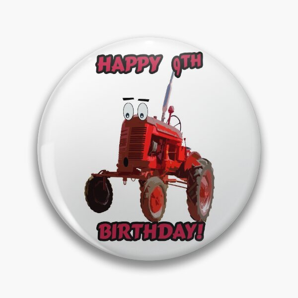 Item preview, Happy 9th Birthday Tractor design designed and sold by SEADOGPRINTS.