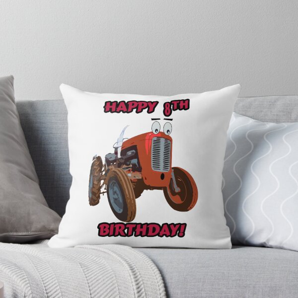 Item preview, Happy 8th Birthday Tractor design designed and sold by SEADOGPRINTS.