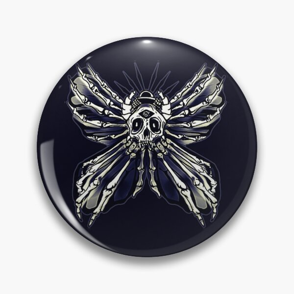 Item preview, Deaths Head Bone Moth: Blue designed and sold by iduzarts.