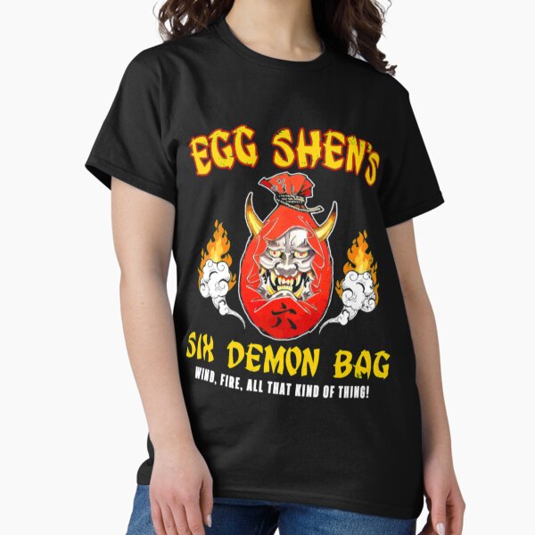 Vista previa del artículo con la obra «Camiseta Big Trouble in Little ChinaBolsa Six Demon», diseñado y vendido por VouLaem.