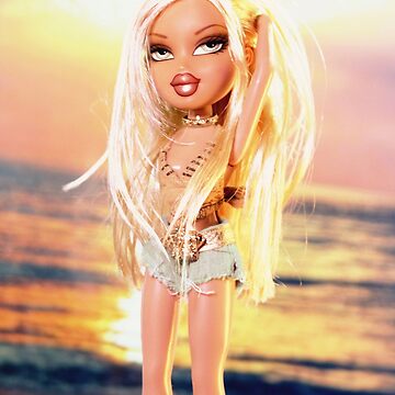 Bratz Y2K Cloe Doll At Beach Sticker for Sale by malinah