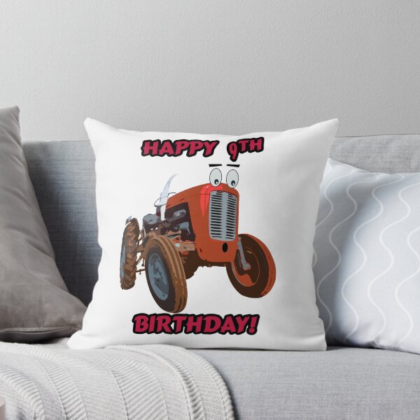 Item preview, Happy 9th Birthday Tractor design designed and sold by SEADOGPRINTS.
