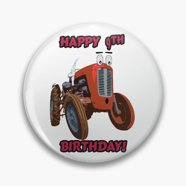 Item preview, Happy 9th Birthday Tractor design designed and sold by SEADOGPRINTS.