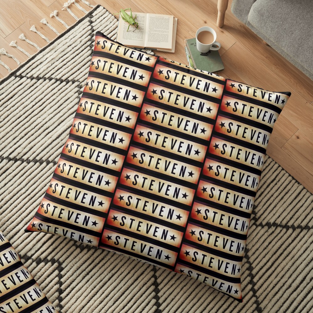 Steven, Steven mug, Steven mask, Steven sticker, Steven magnet Floor Pillow