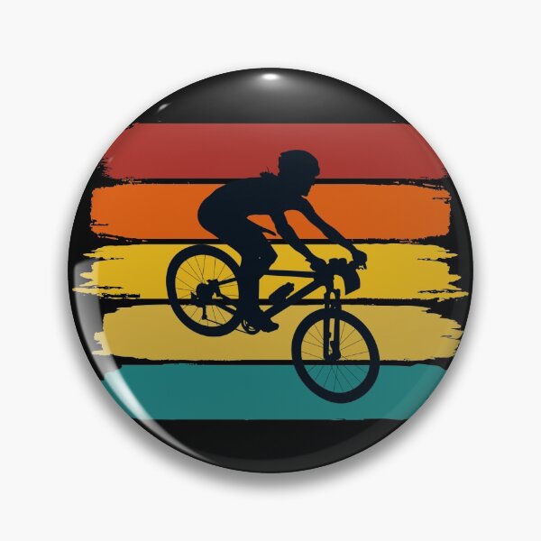 Item preview, Mountain Biker - Retro Brushed Stripes  designed and sold by HeatherPore.