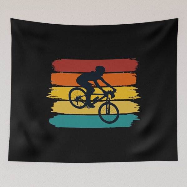 Item preview, Mountain Biker - Retro Brushed Stripes  designed and sold by HeatherPore.