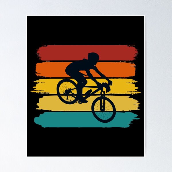 Item preview, Mountain Biker - Retro Brushed Stripes  designed and sold by HeatherPore.