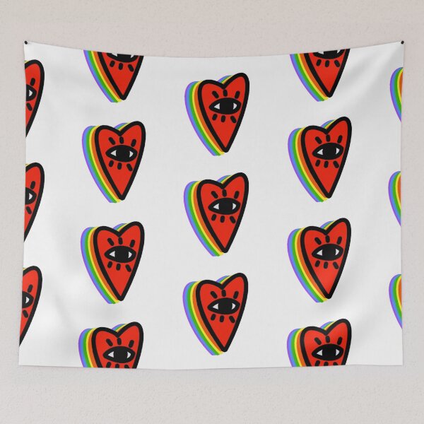 Item preview, Discrete Gay Pride Heart with Eye designed and sold by beccaamac.