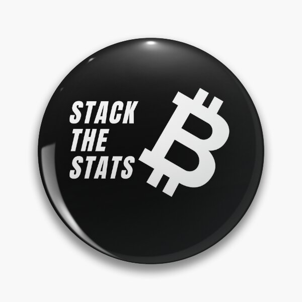 Item preview, Stack The Stats - Bitcoin White designed and sold by Cryptohaven.