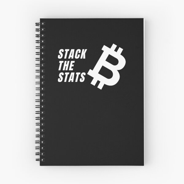 Item preview, Stack The Stats - Bitcoin White designed and sold by Cryptohaven.
