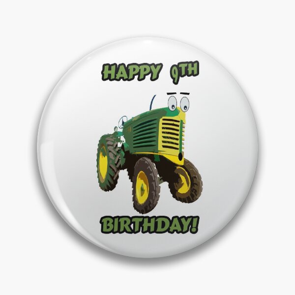 Item preview, Happy 9th Birthday Tractor design designed and sold by SEADOGPRINTS.
