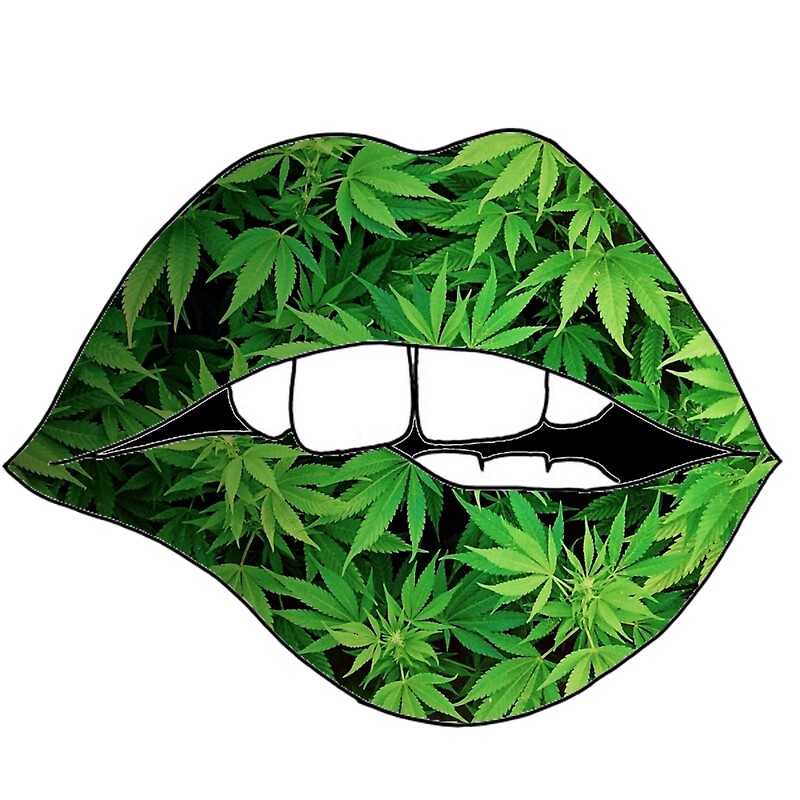 "Weed Lips" by hgl1 Redbubble