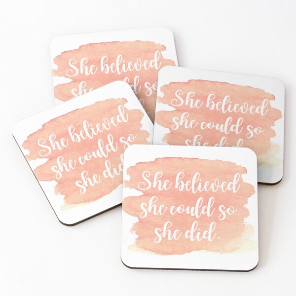 Item preview, She believed she could so she did - Motivational quote designed and sold by KarolinaPaz.