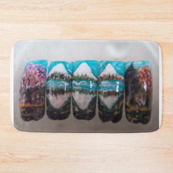 Item preview, Snow mountain on artificial nails. designed and sold by Lan thi Nguyen.