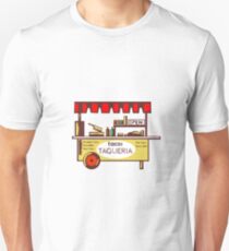 Taco Stand Taqueria Stand Woodcut Unisex T-Shirt