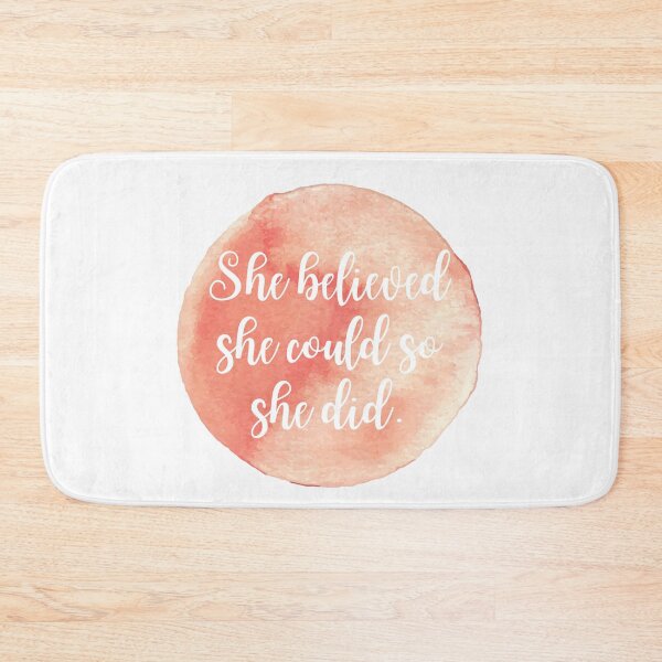 Item preview, She Believed She Could So She Did - Pink Watercolor designed and sold by KarolinaPaz.